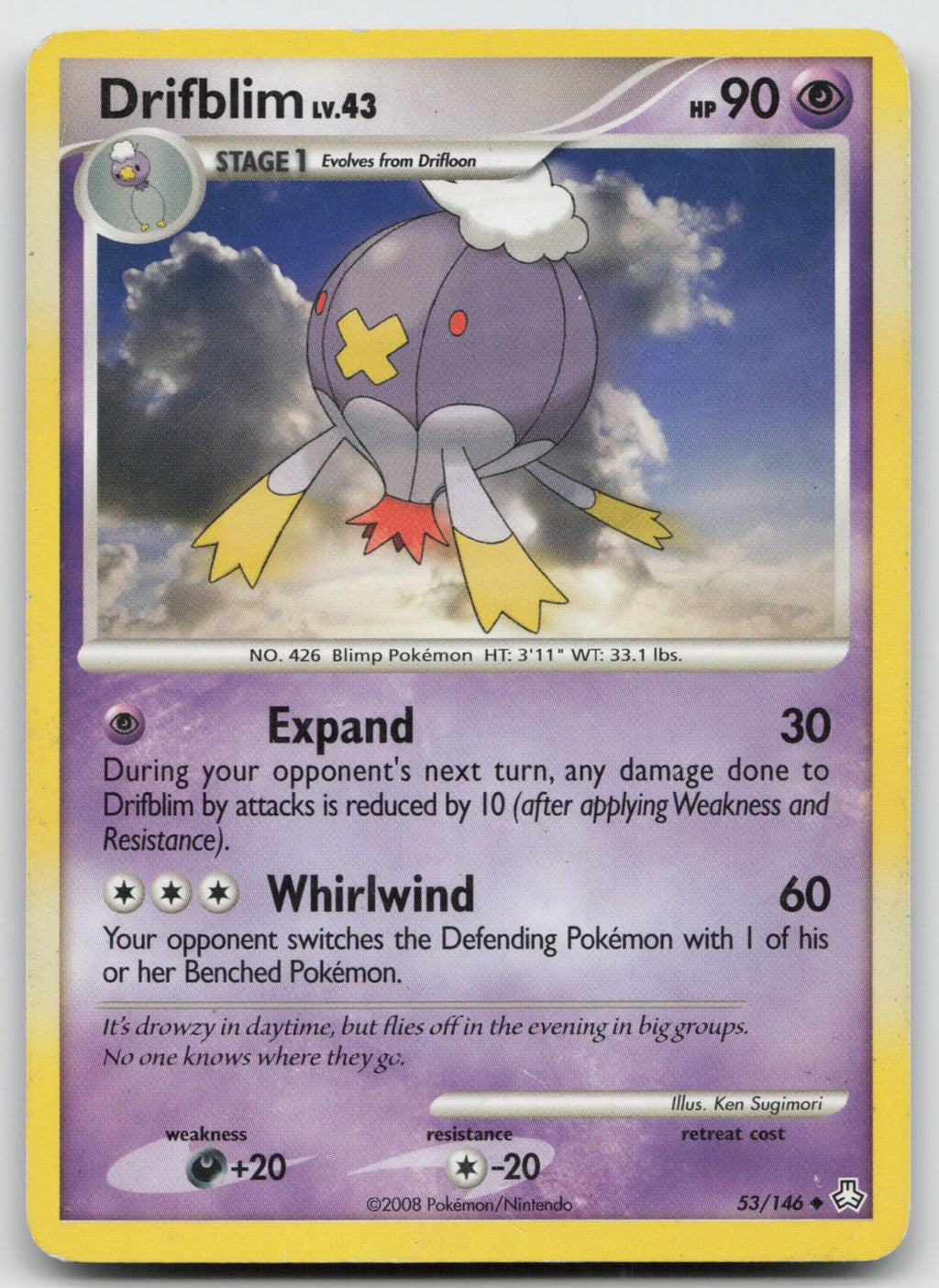 Drifblim Uncommon Legends Awakened 53/146 HP