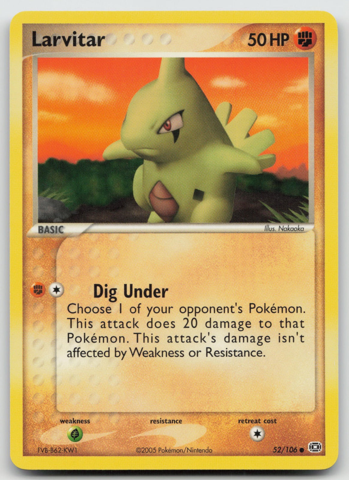 Larvitar Common Emerald 52/106 LP
