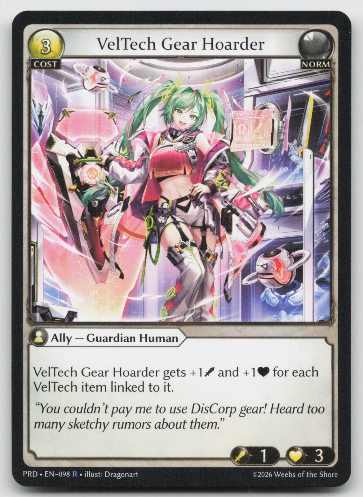 VelTech Gear Hoarder Rare .asphodel/paradise 098 NM