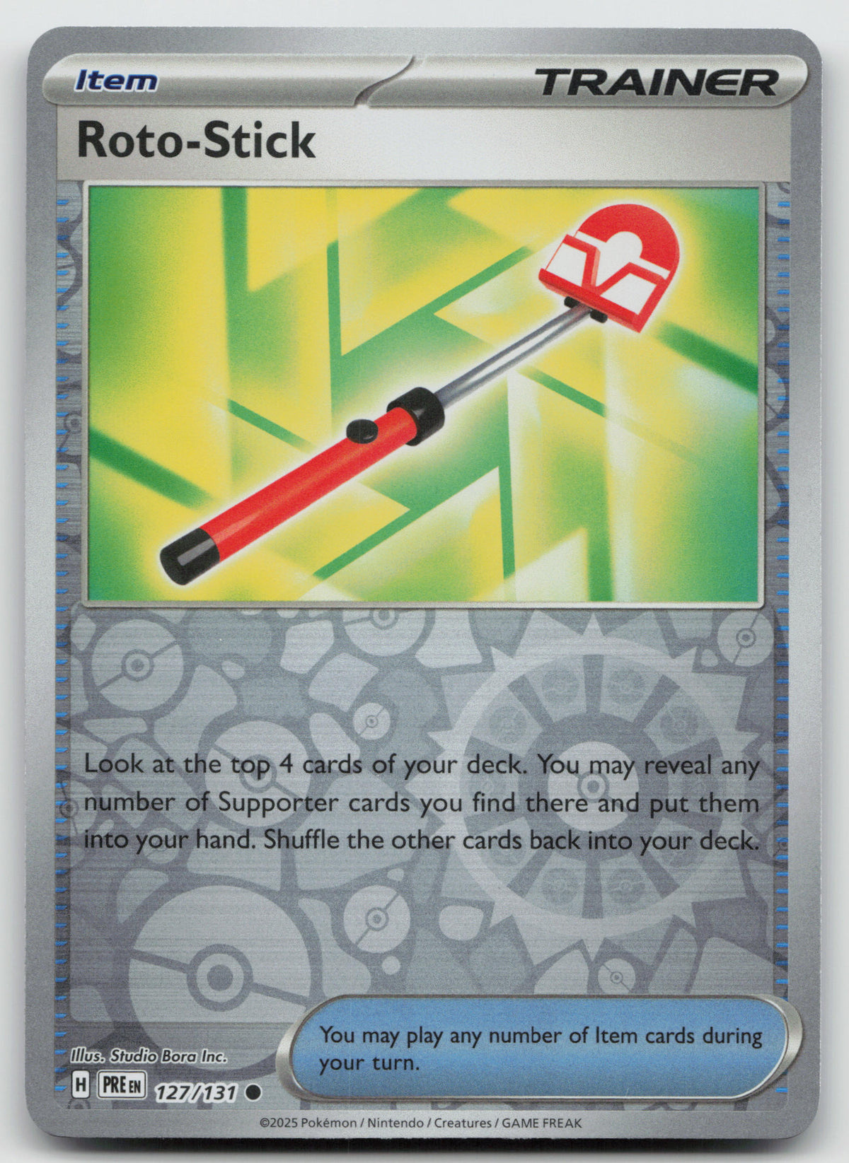 Roto-Stick Common Reverse Holo SV: Prismatic Evolutions 127/131 NM