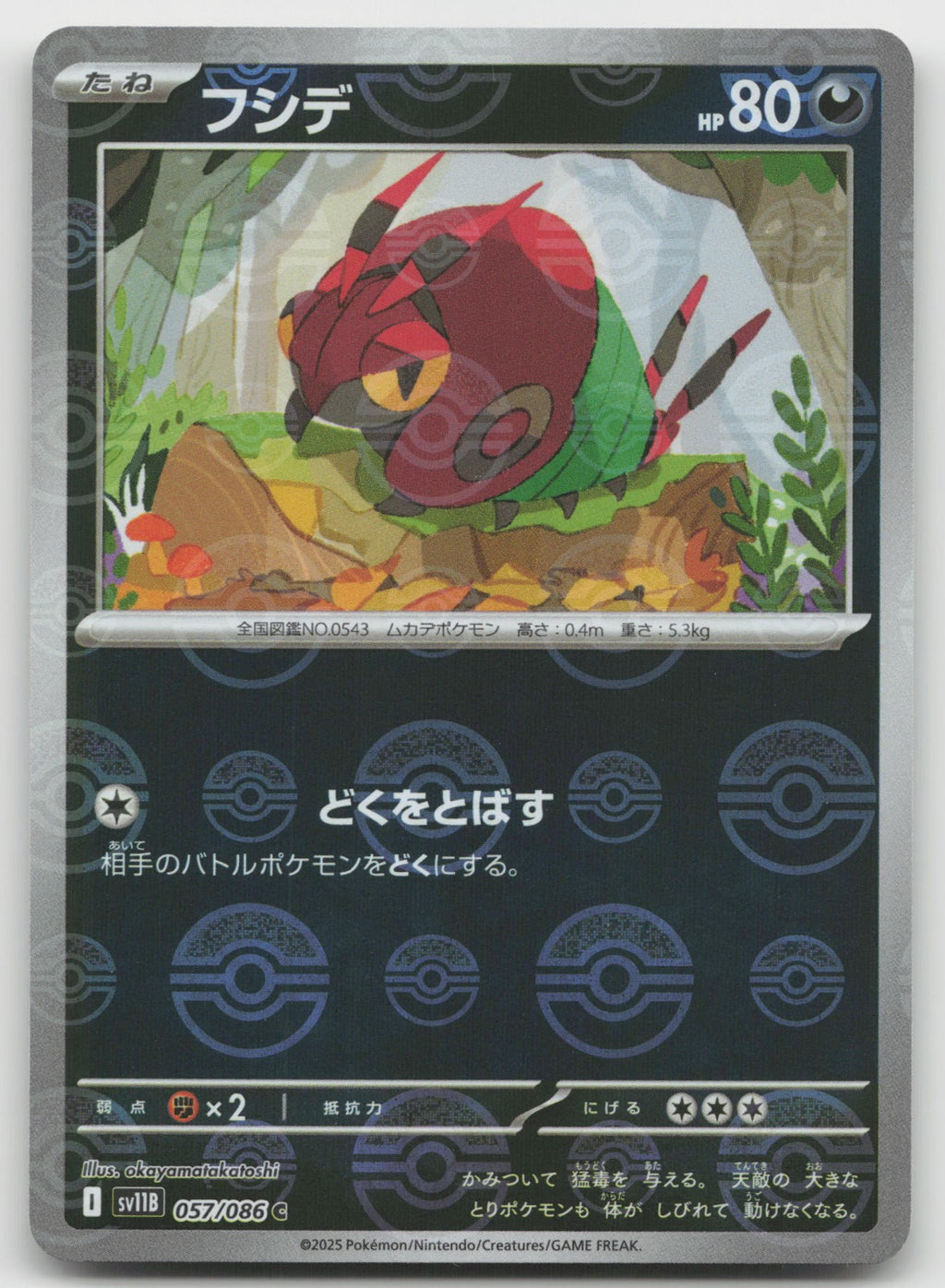 Venipede - (Poke Ball Pattern) Common Holo SV11B: Black Bolt 057/086 NM