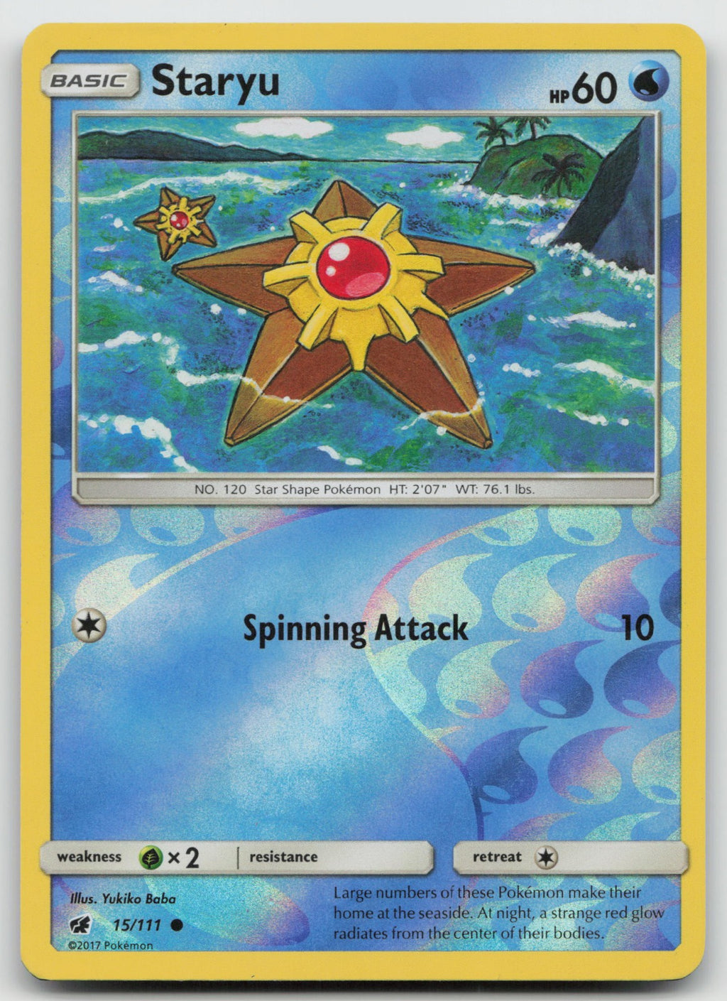 Staryu Reverse Holo Common SM - Crimson Invasion 15/111 VLP