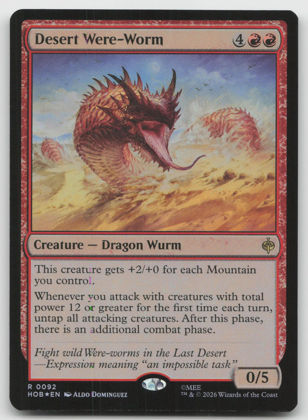Desert Were-Worm R Foil The Hobbit 92 NM