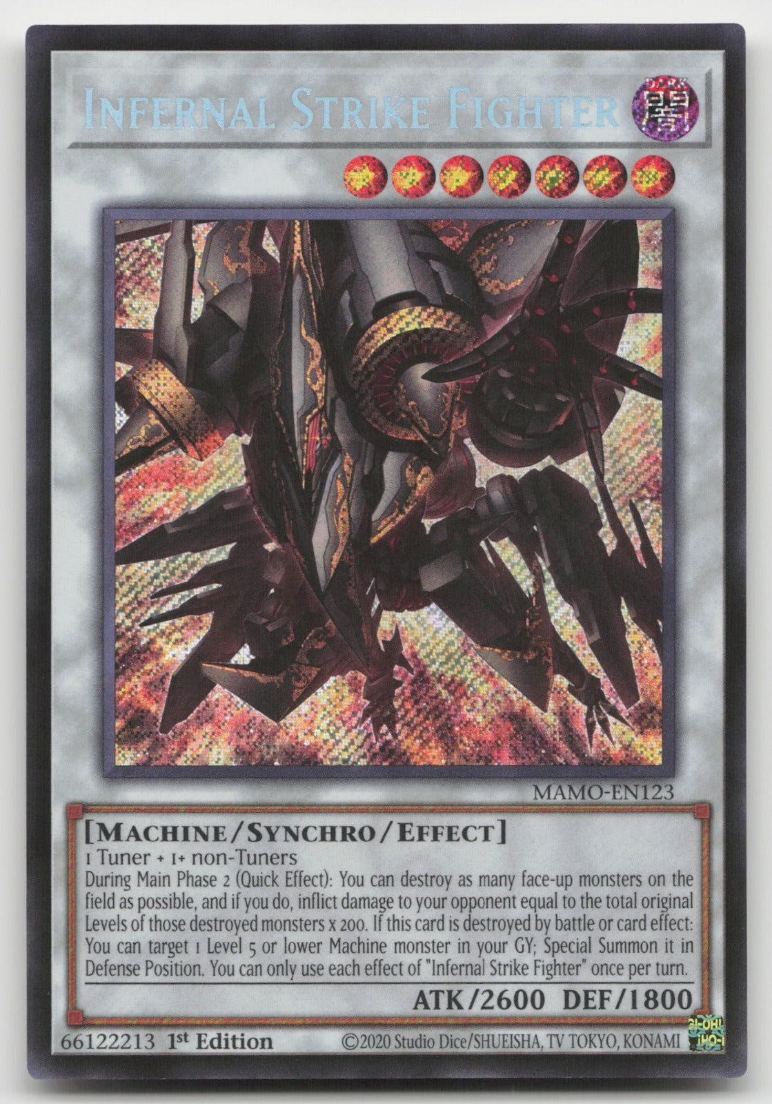 Infernal Strike Fighter 1st Secret Rare Magnificent Monsters MAMO-EN123 NM