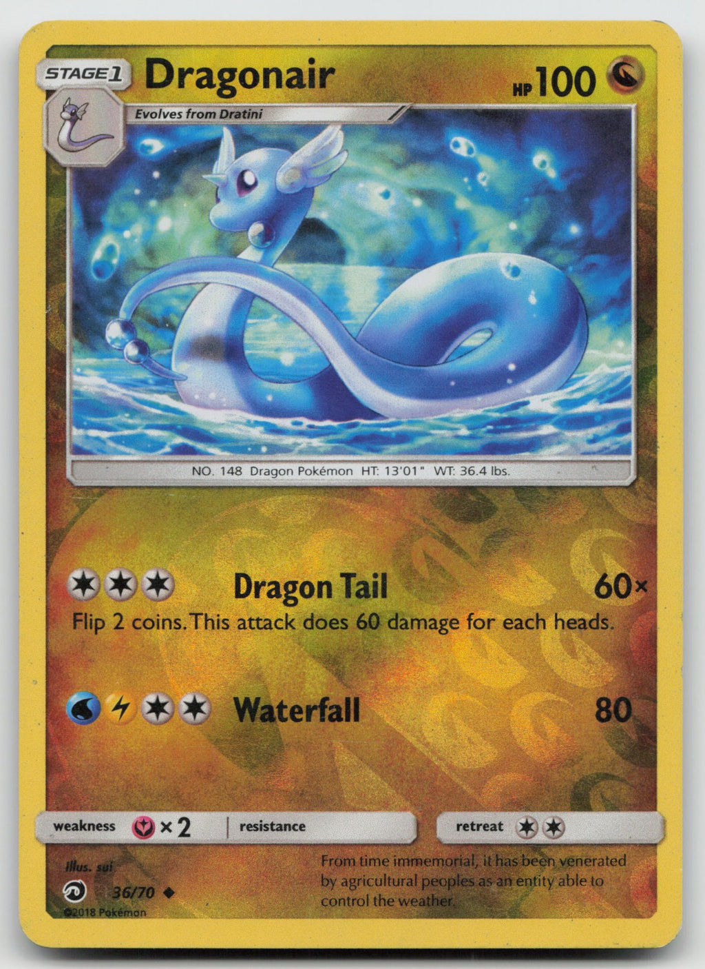 Dragonair Reverse Holo Uncommon Dragon Majesty 36/70 HP