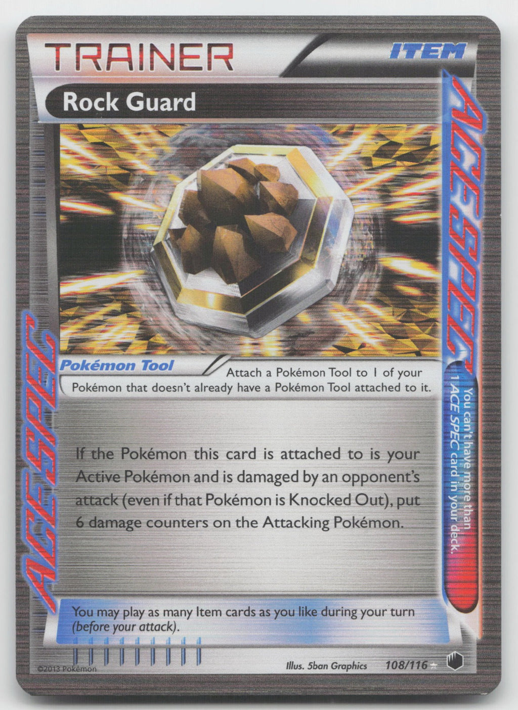 Rock Guard Rare Ace Plasma Freeze 108/116 LP
