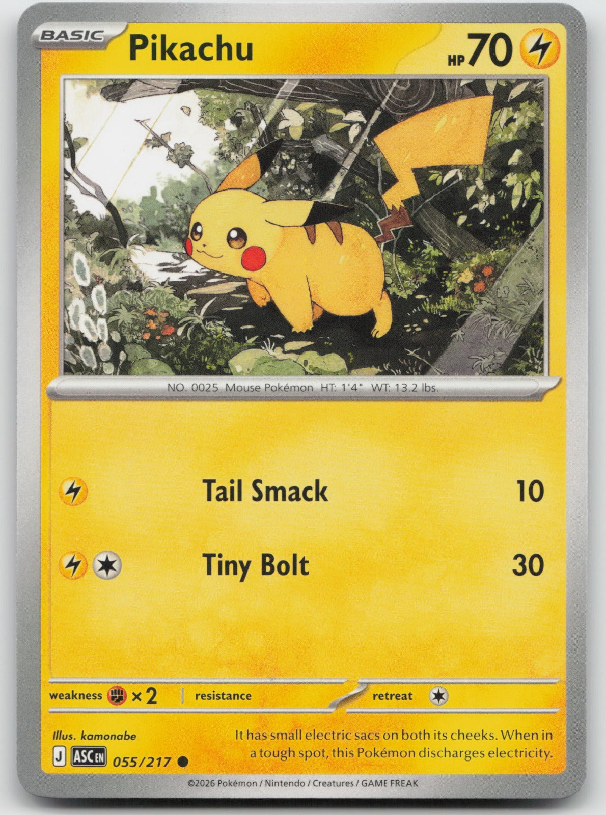 Pikachu Common ME: Ascended Heroes 055/217 NM