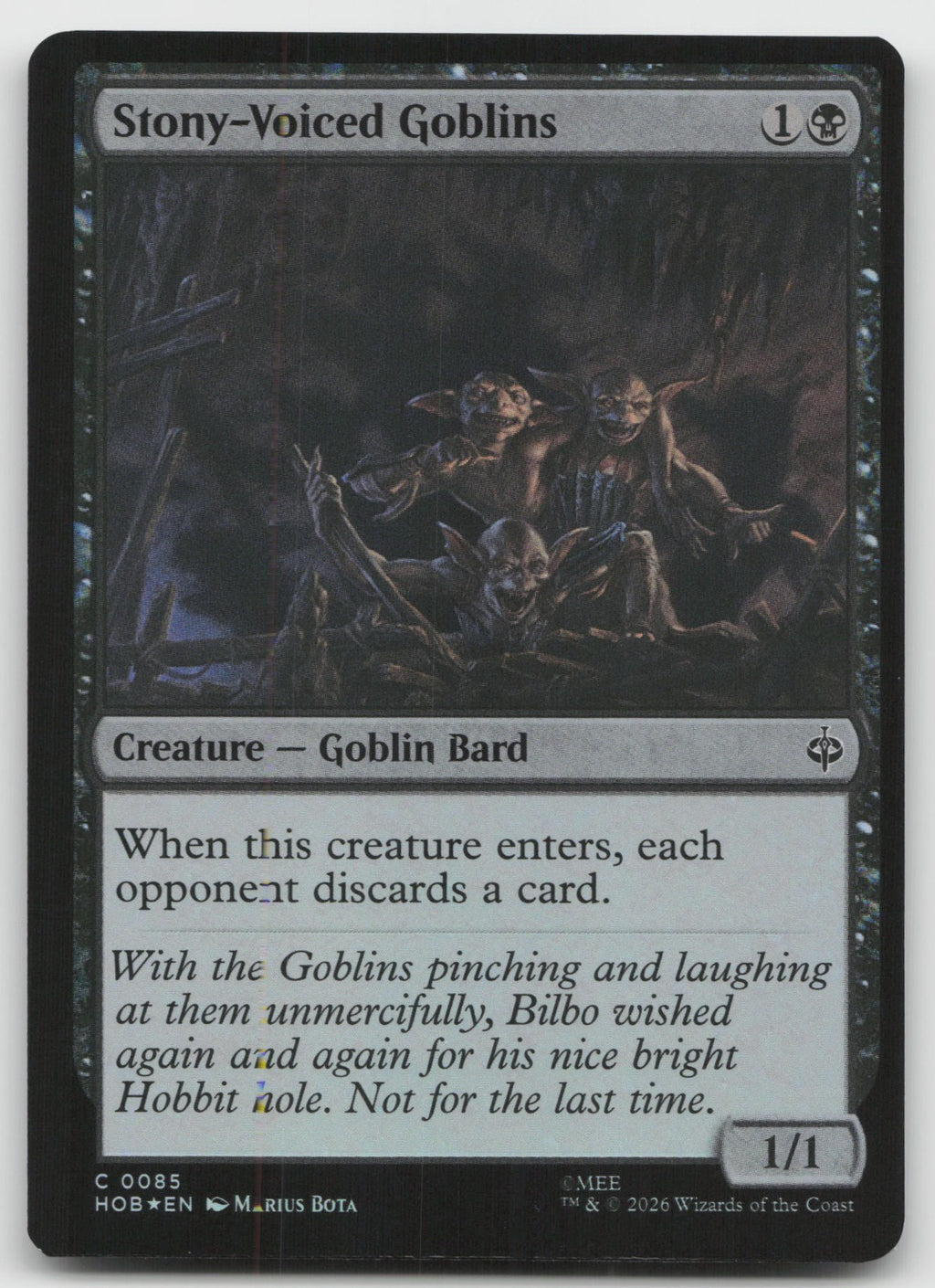 Stony-Voiced Goblins C Foil The Hobbit 85 NM