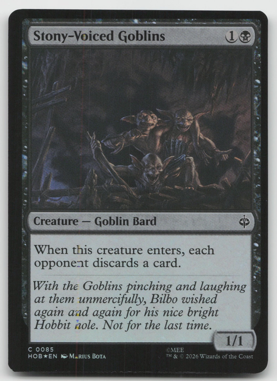Stony-Voiced Goblins C Foil The Hobbit 85 NM