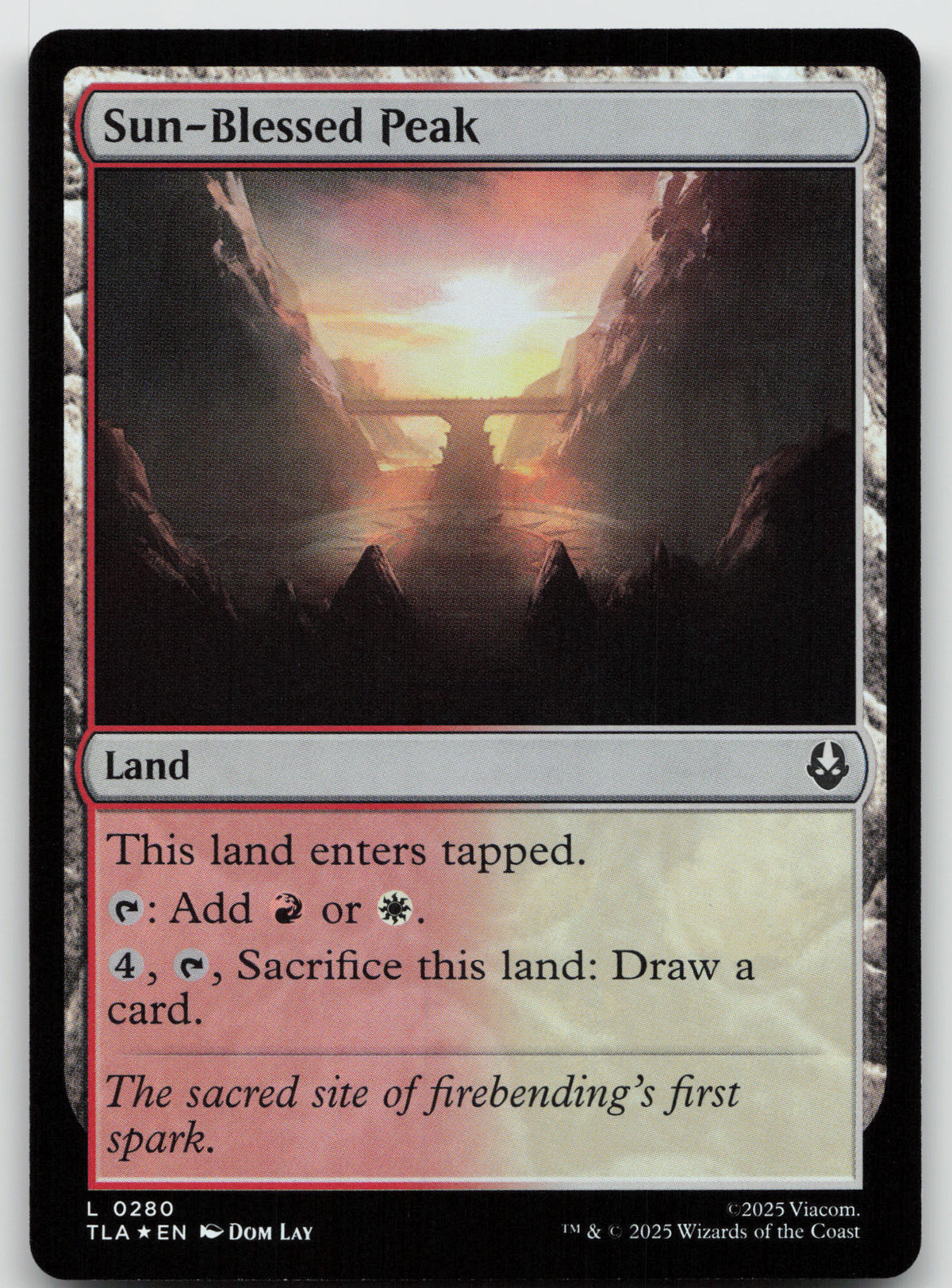 Sun-Blessed Peak L Foil Avatar: The Last Airbender 280 NM