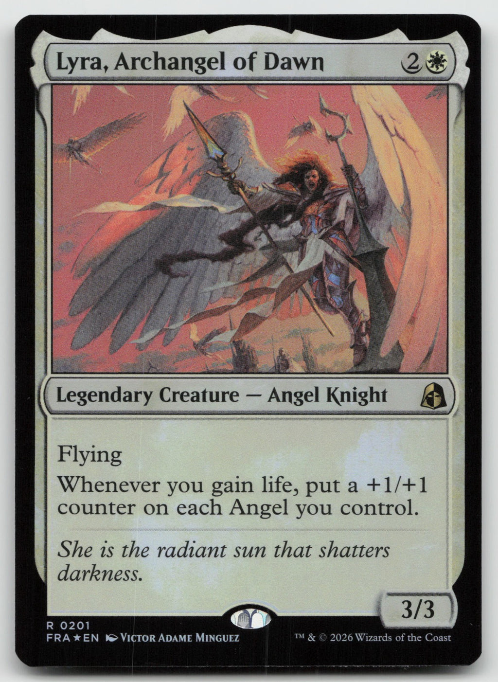 Lyra, Archangel of Dawn R Foil Reality Fracture 201 NM
