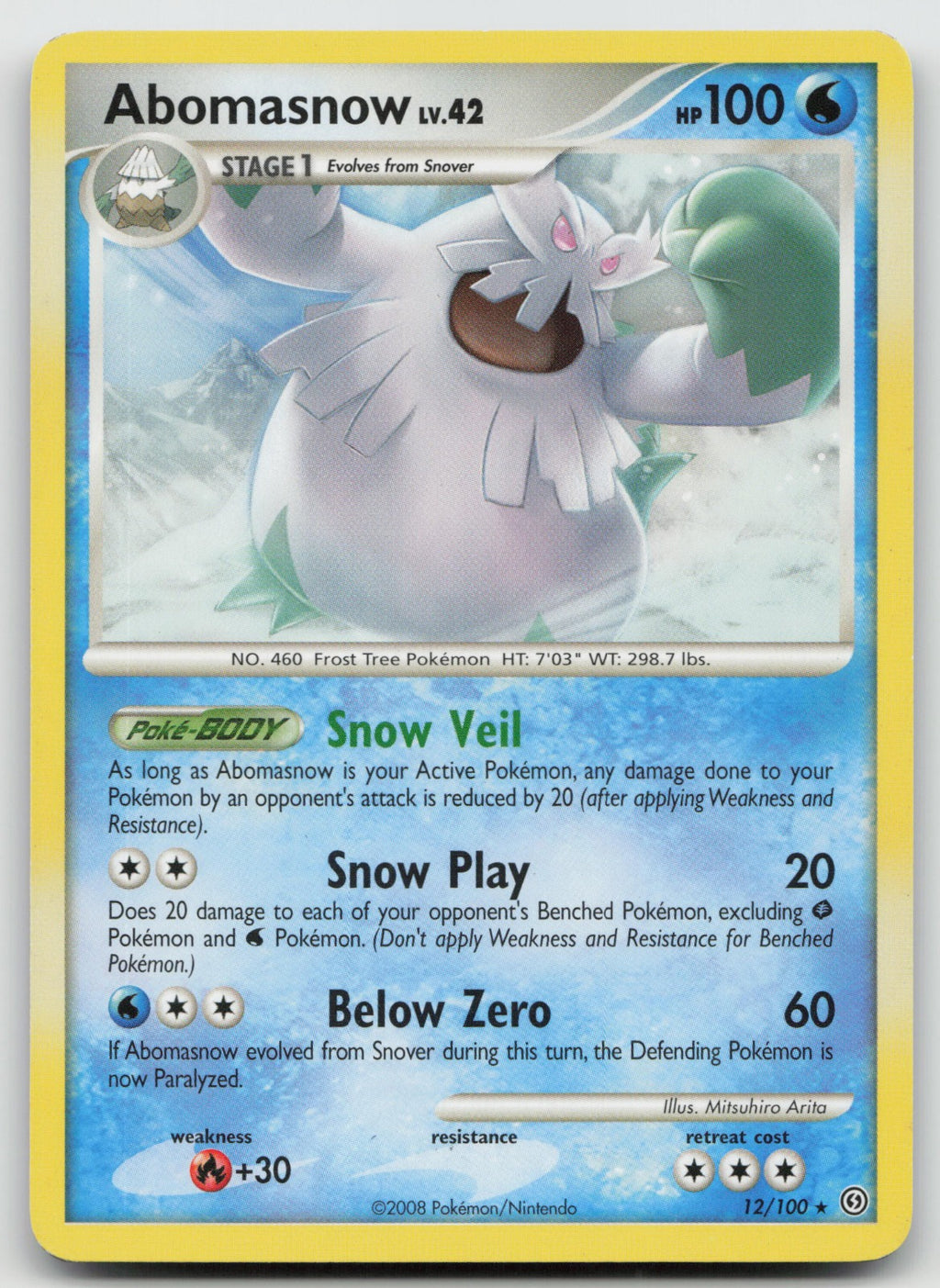 Abomasnow Rare Stormfront 12/100 LP