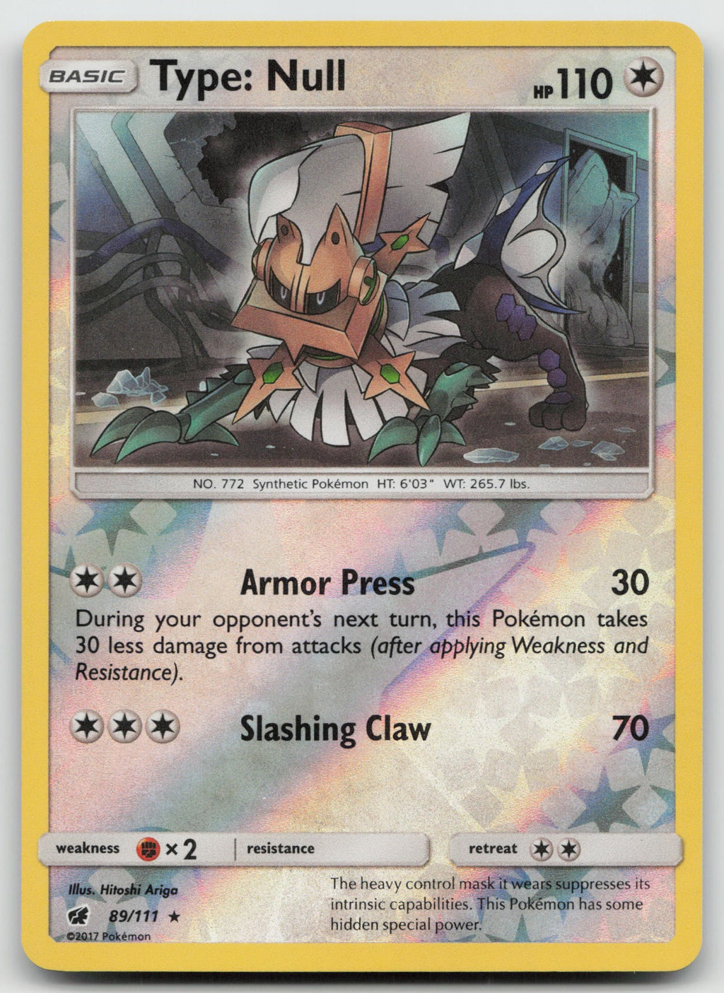 Type: Null Reverse Holo Rare SM - Crimson Invasion 89/111 LP