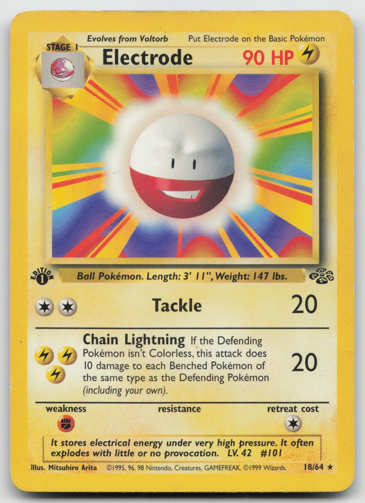 Electrode 1st Edition Rare Jungle 18/64 HP