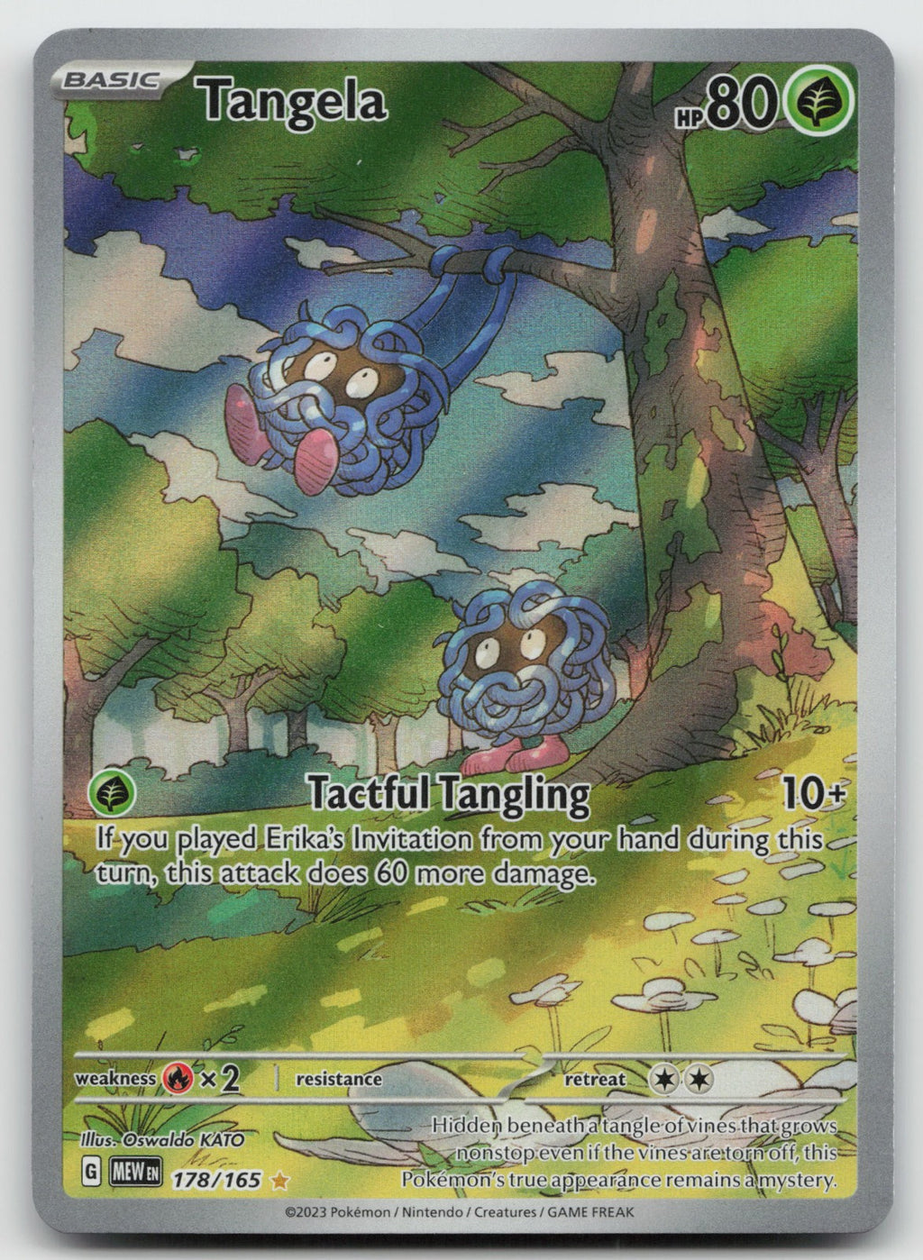Tangela Illustration Rare Holo SV: Scarlet & Violet 151 178/165 NM