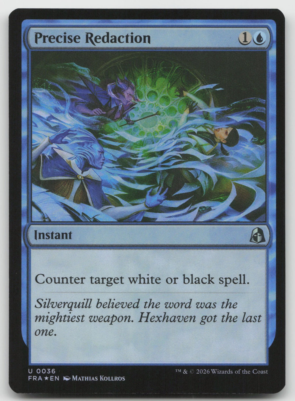 Precise Redaction U Foil Reality Fracture 36 NM