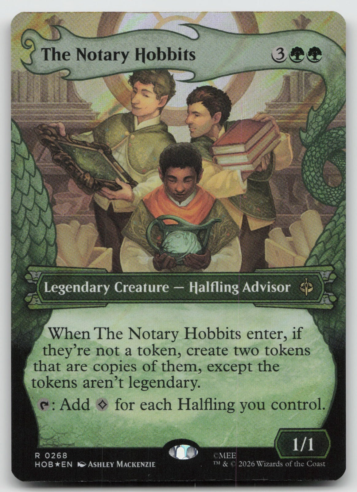 The Notary Hobbits (Showcase) (Surge Foil) R Foil The Hobbit 268 NM