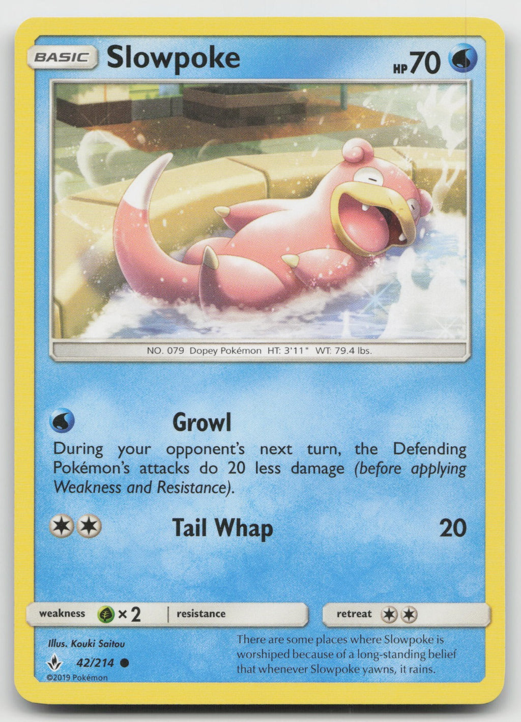 Slowpoke Common SM - Unbroken Bonds 42/214 NM