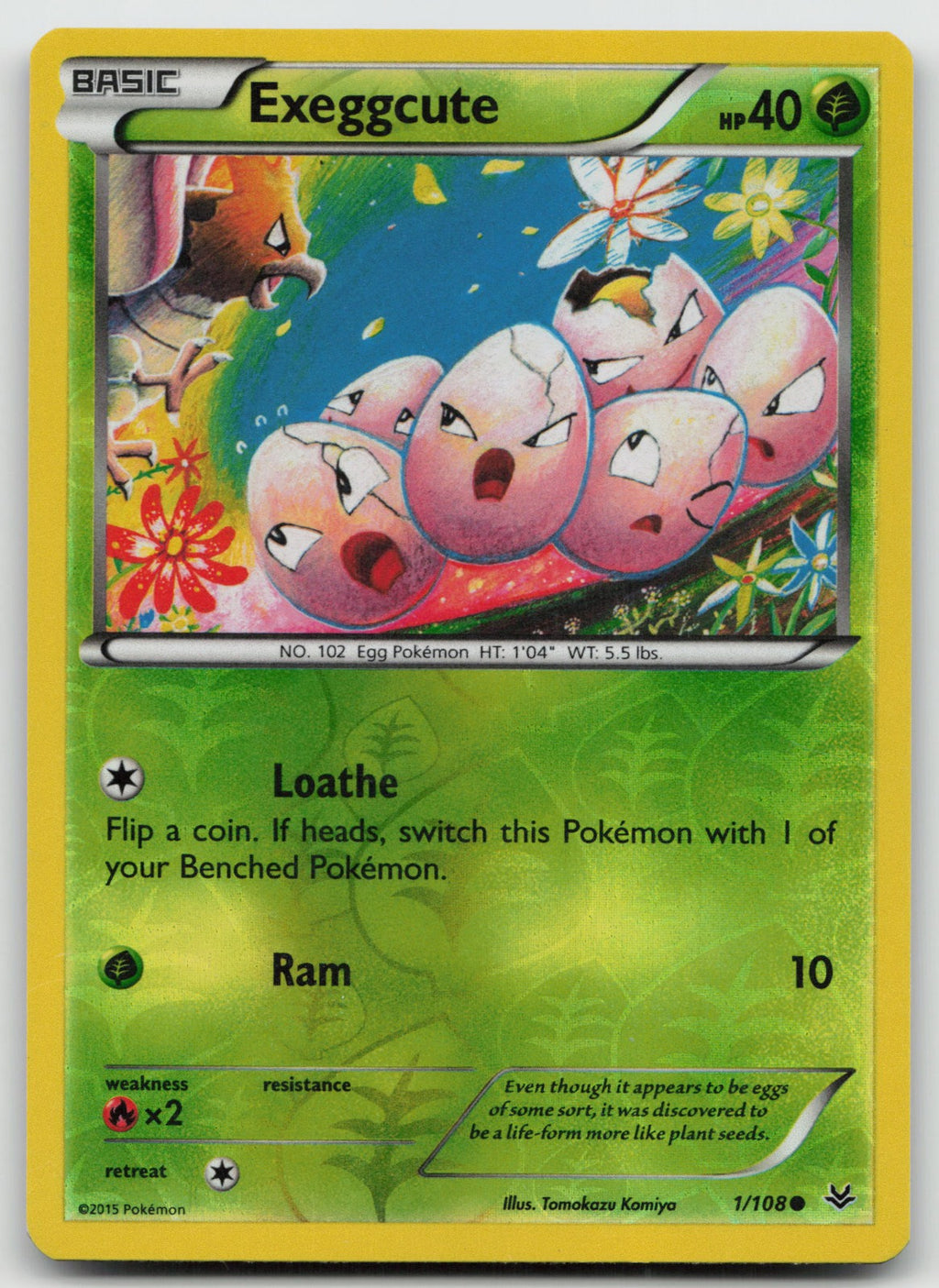 Exeggcute Common Reverse Holo XY - Roaring Skies 1/108 LP