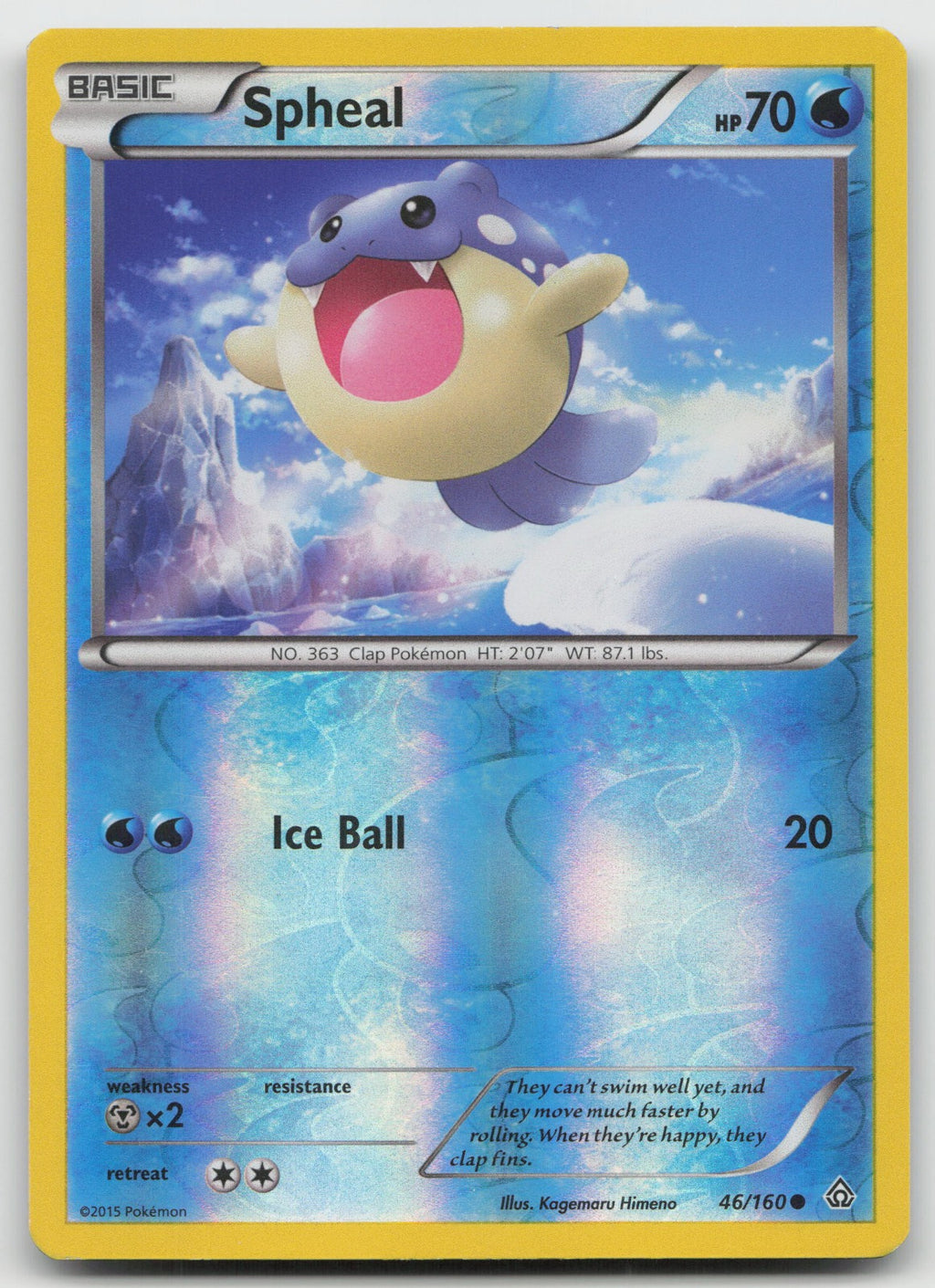 Spheal Common Reverse Holo XY - Primal Clash 46/160 LP