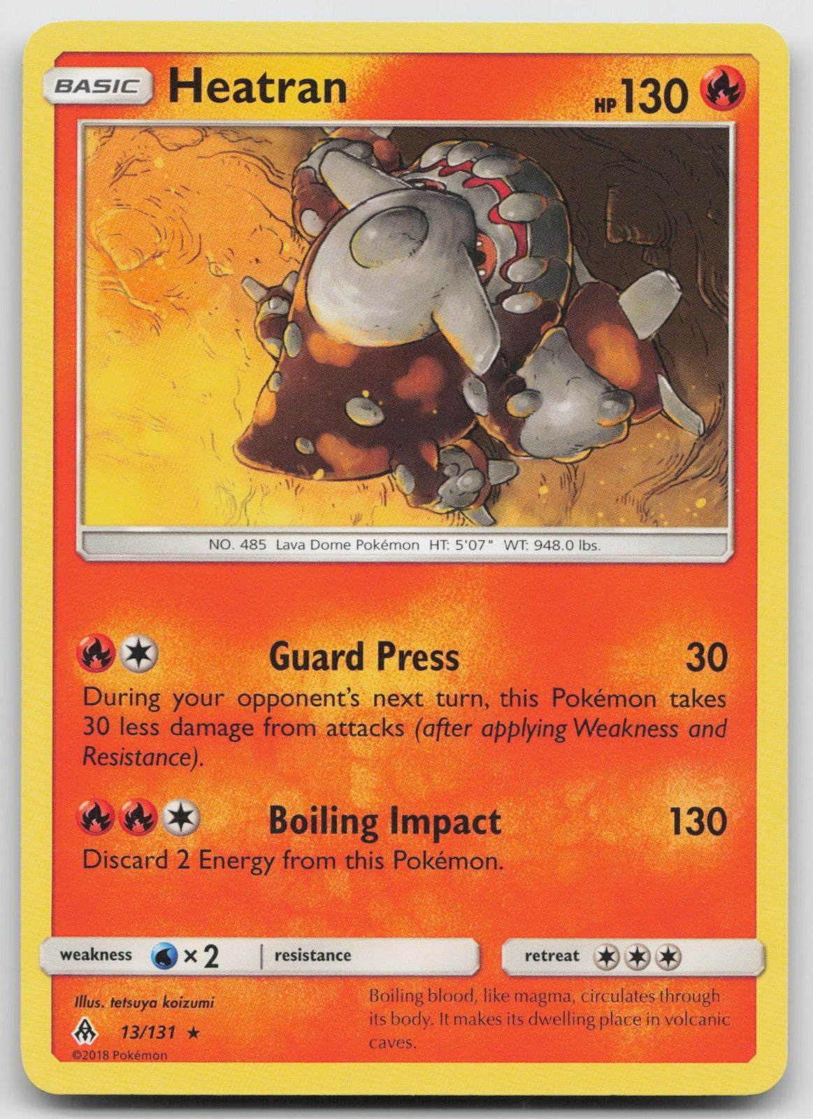 Heatran Rare SM - Forbidden Light 13/131 NM
