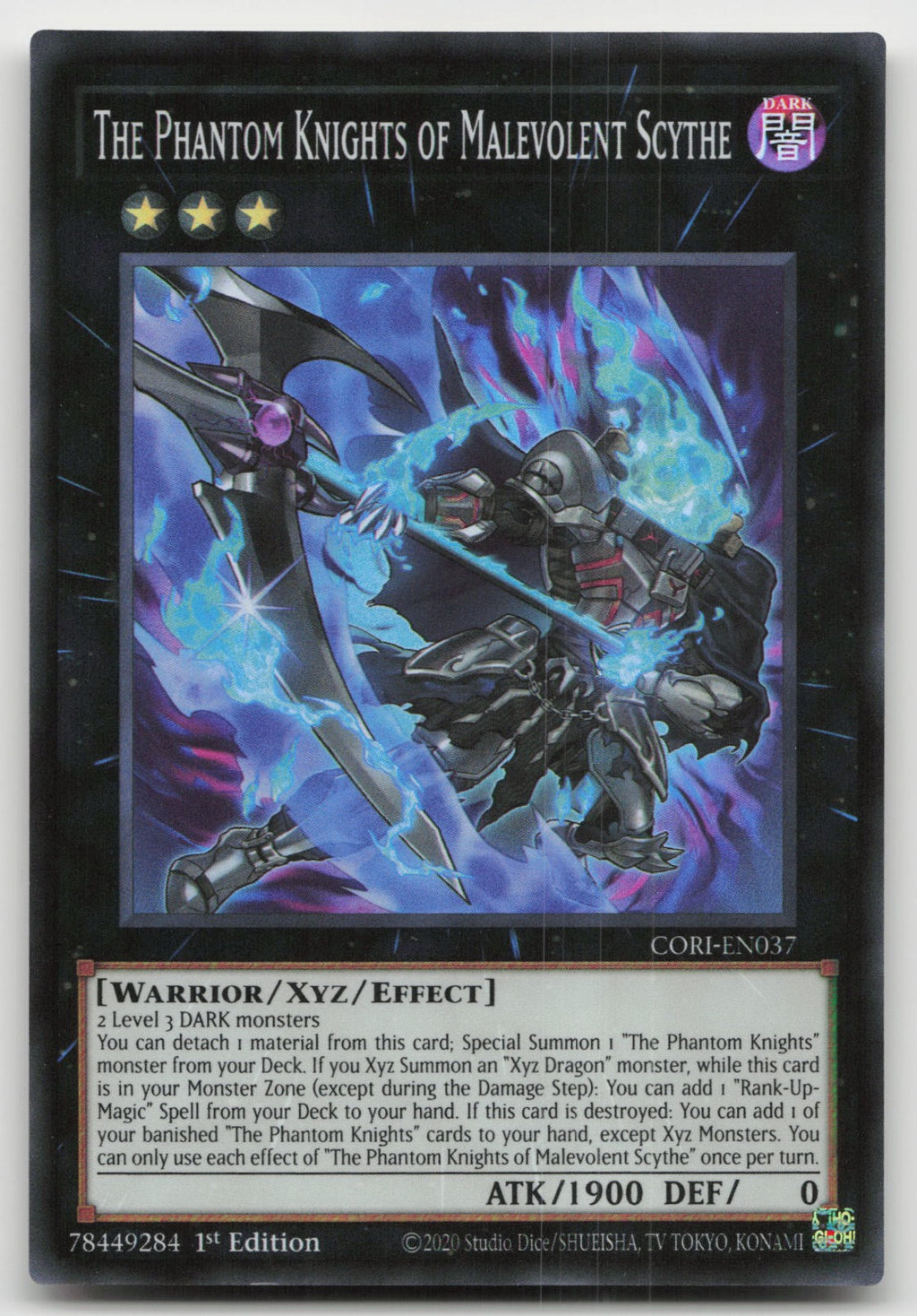 The Phantom Knights of Malevolent Scythe Super Rare Chaos Origins CORI-EN037 NM
