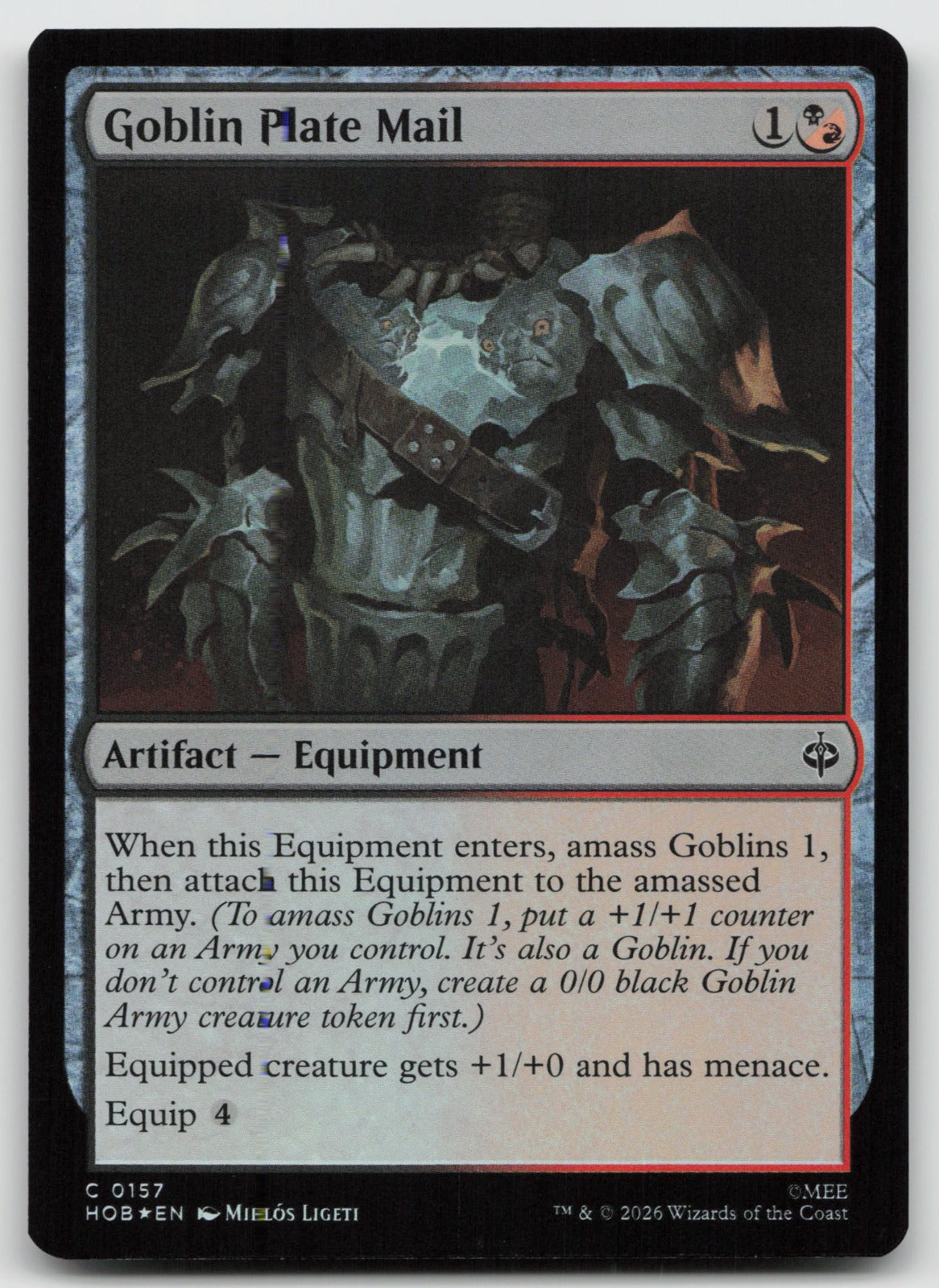 Goblin Plate Mail C Foil The Hobbit 157 NM