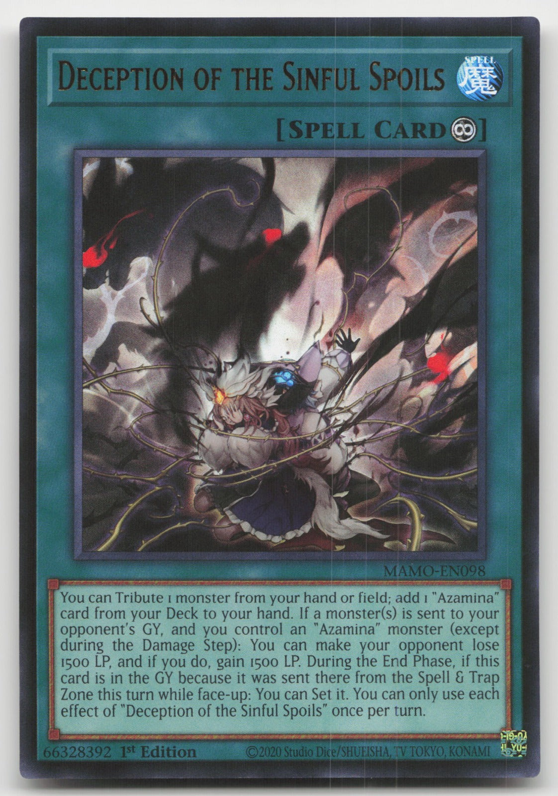 Deception of the Sinful Spoils 1st Ultra Rare Magnificent Monsters MAMO-EN098 NM