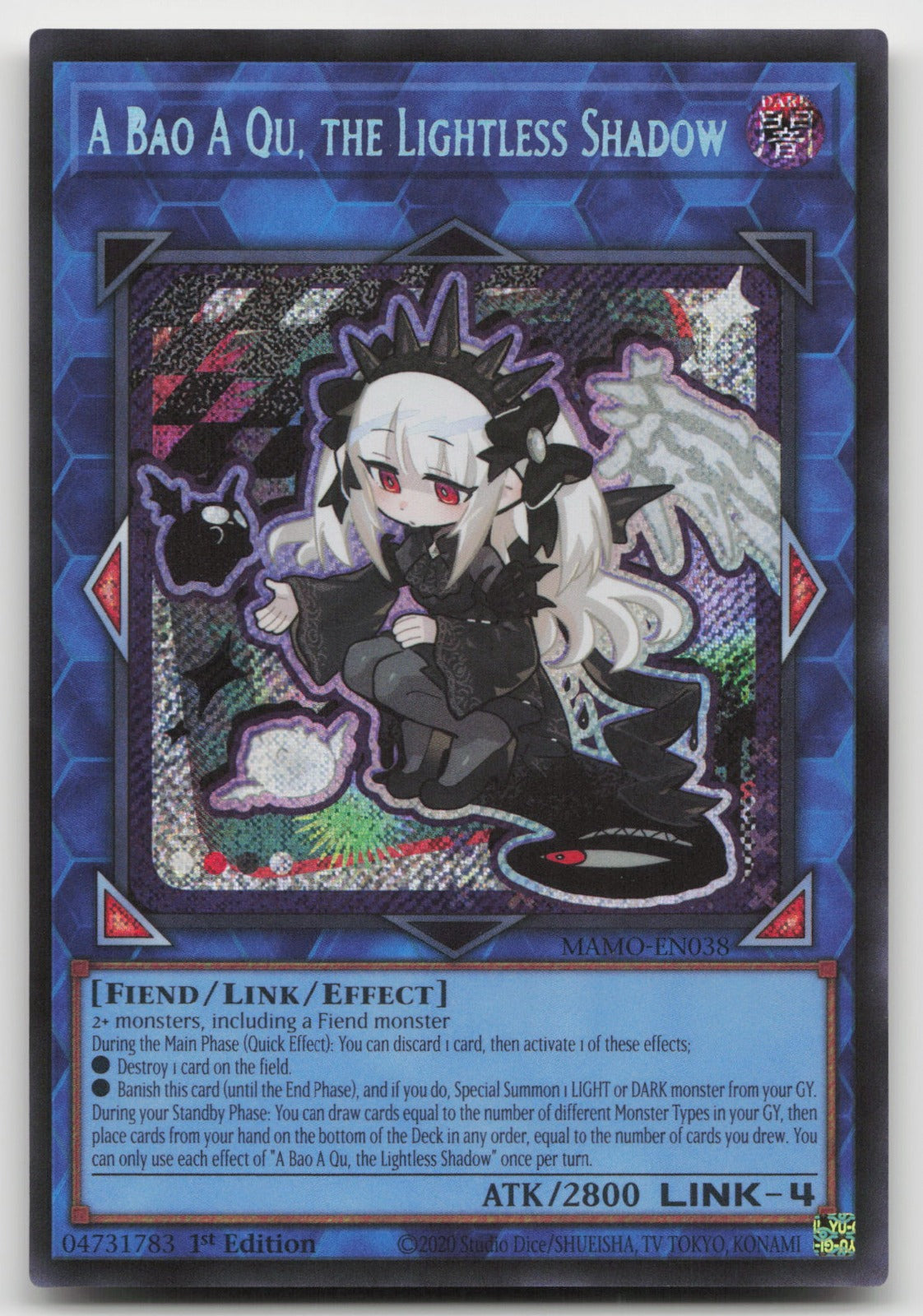 A Bao A Qu, the Lightless Shadow Secret Rare Magnificent Monsters MAMO-EN038 NM