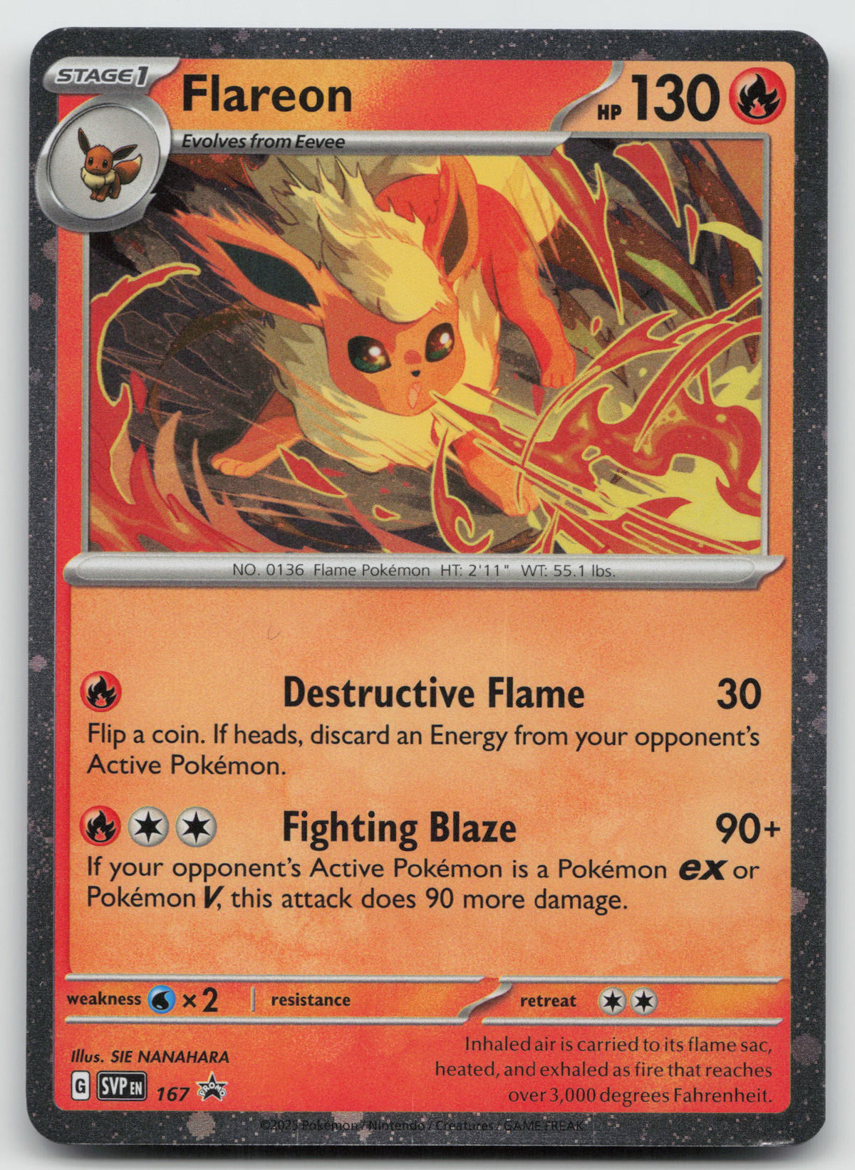 Flareon (Cosmos Holo) Promo Normal SV: Scarlet & Violet Promo Cards SVP167 NM
