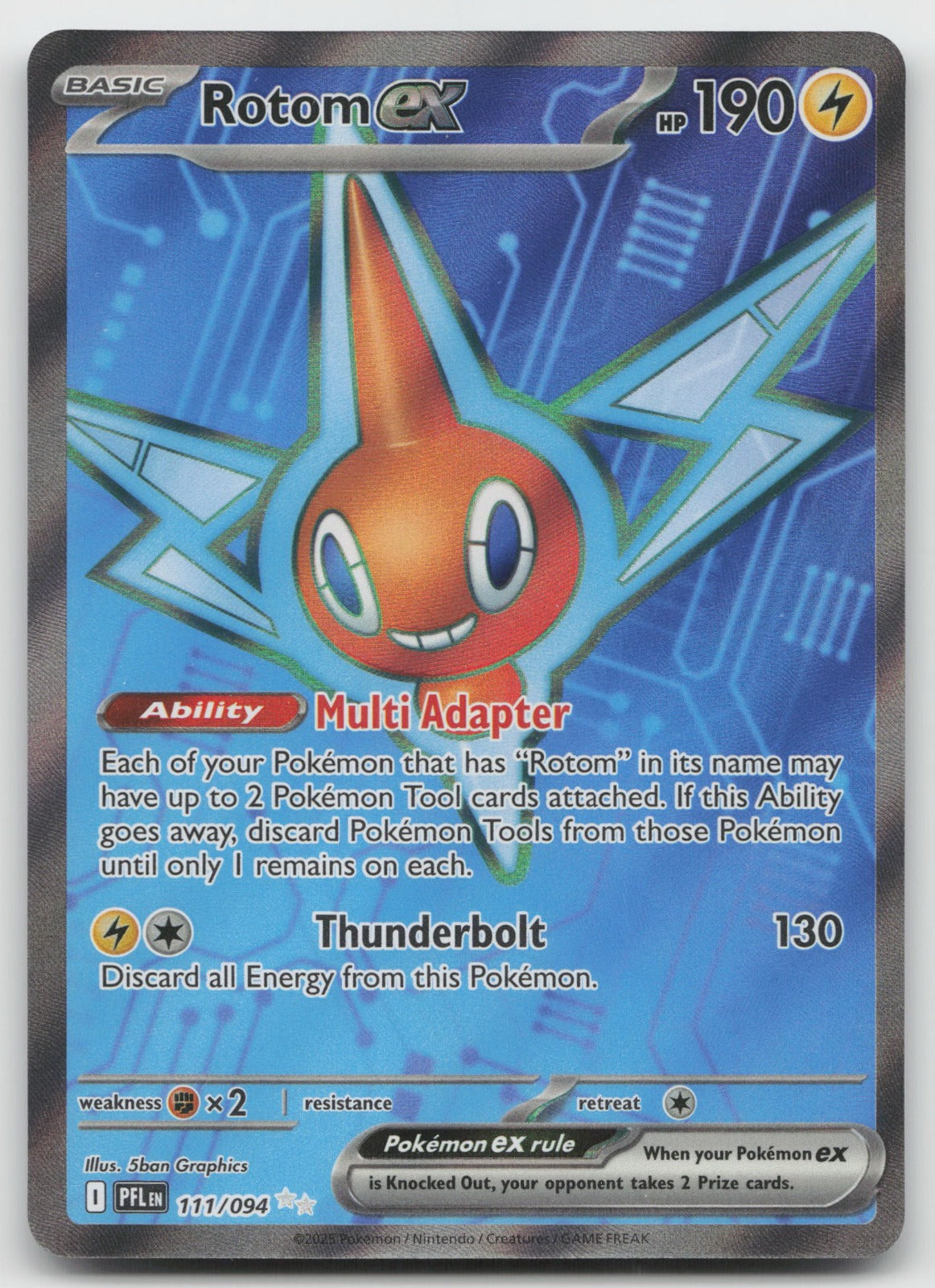 Rotom ex Holo Ultra Rare ME02: Phantasmal Flames 111/094 NM