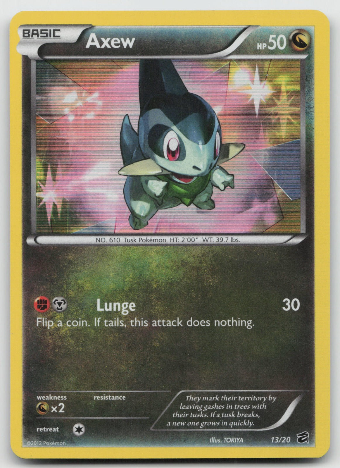 Axew Holo Rare Dragon Vault 13/20 LP