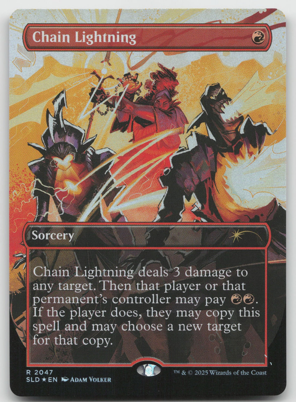 Chain Lightning (Rainbow Foil) R Foil Secret Lair Drop Series 2047 NM