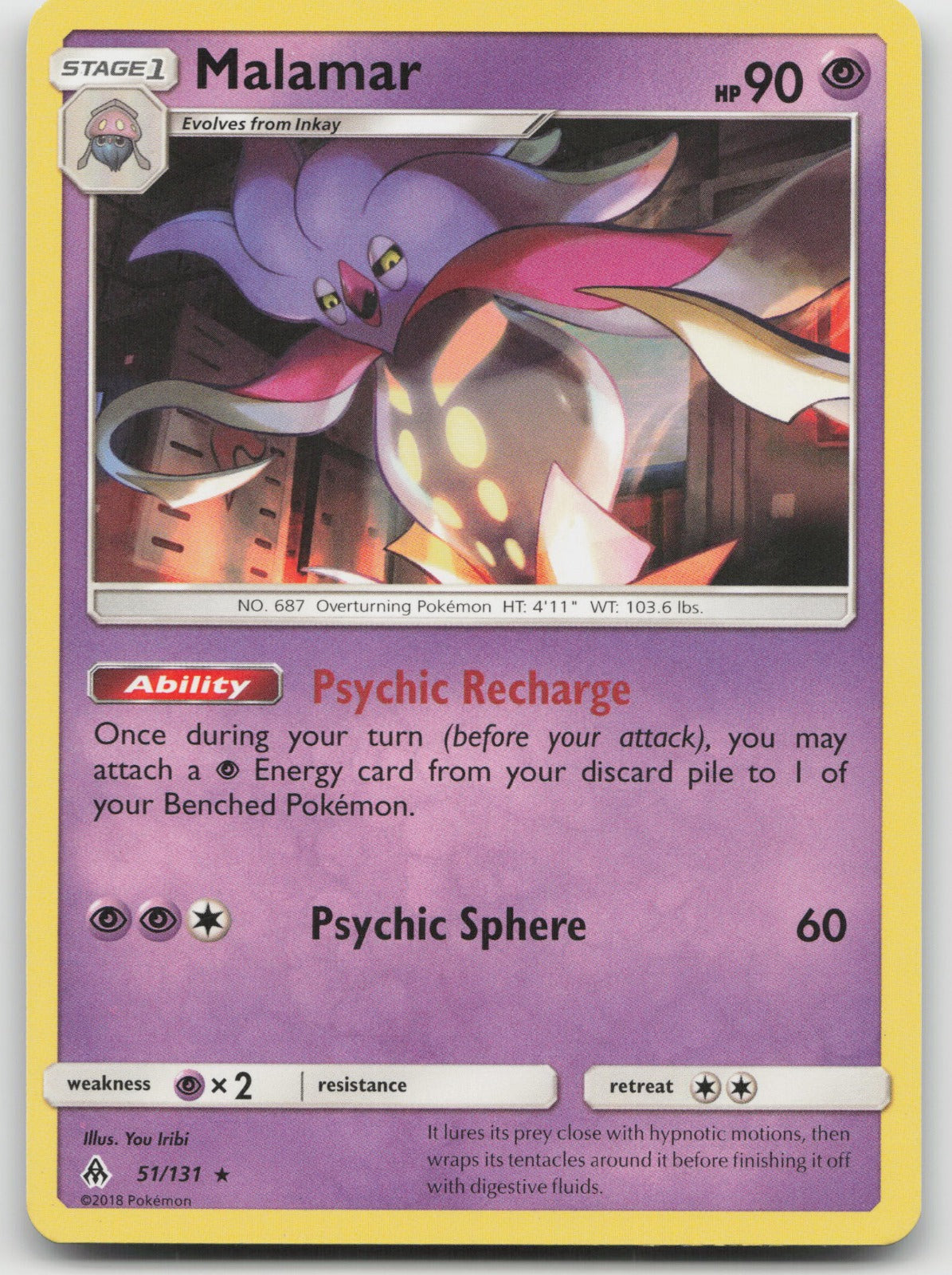 Malamar Rare SM - Forbidden Light 51/131 VLP