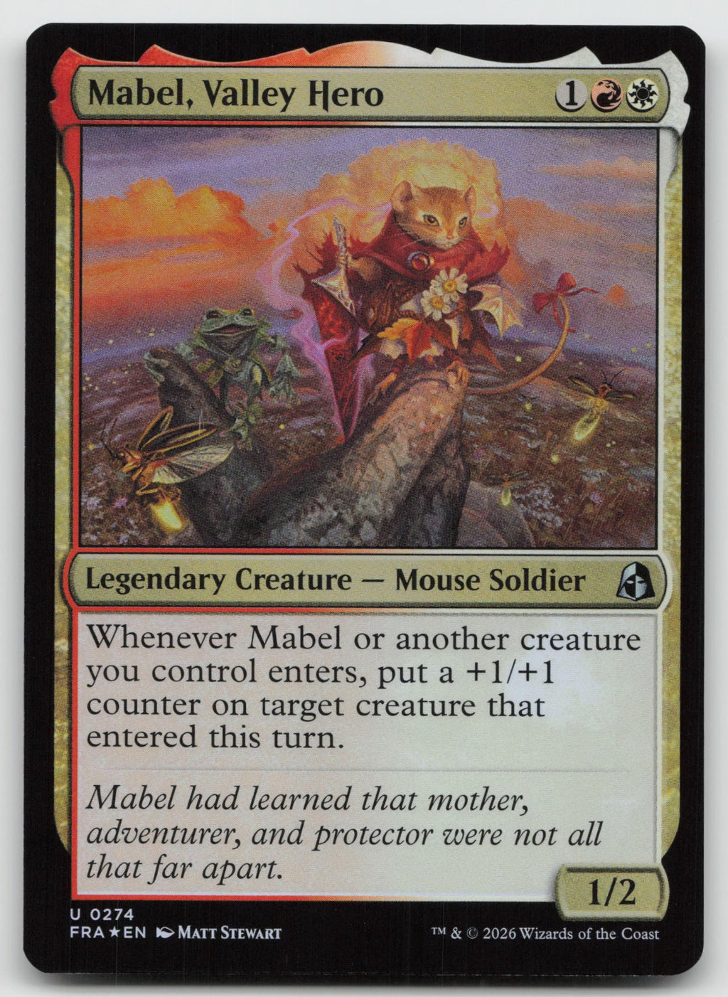 Mabel, Valley Hero U Foil Reality Fracture 274 NM