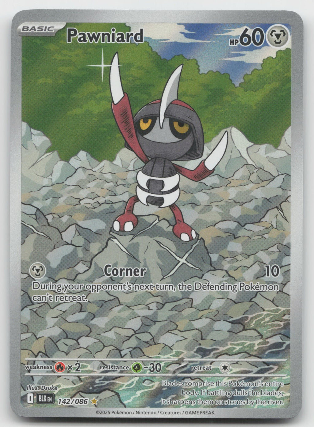 Pawniard Holo Illustration Rare SV: Black Bolt 142/086 NM