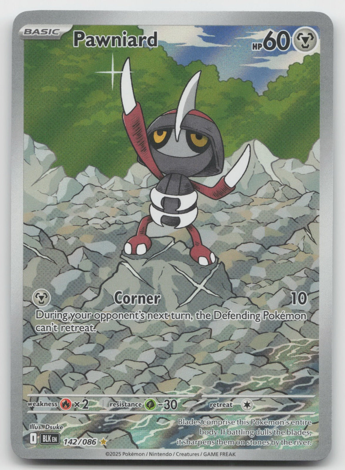 Pawniard Holo Illustration Rare SV: Black Bolt 142/086 NM