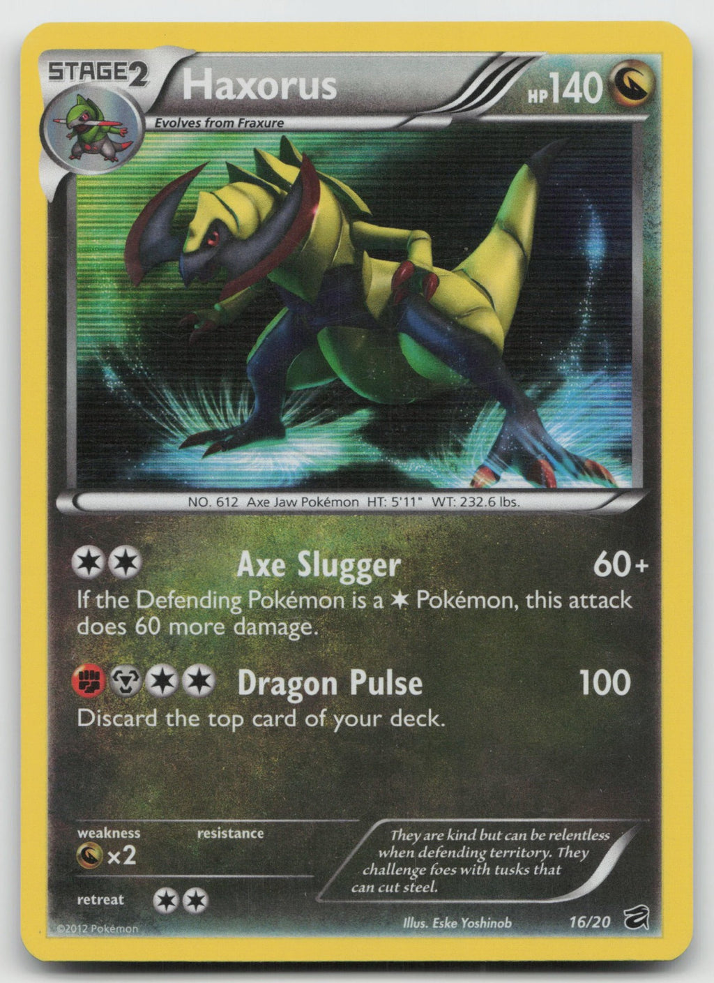 Haxorus Holo Rare Dragon Vault 16/20 LP