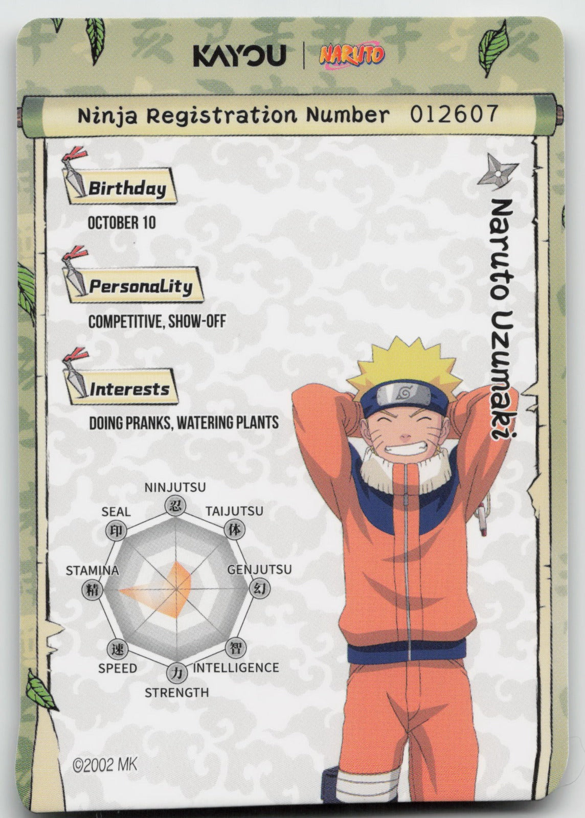 Naruto Uzumaki Base SR Earth Scroll Series 1 006L2 NM