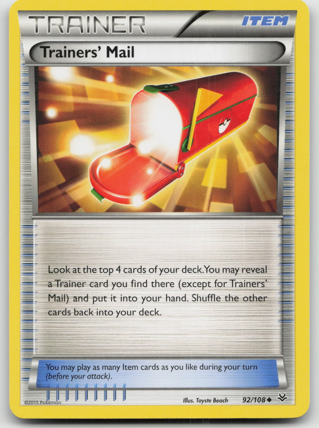 Trainers' Mail Uncommon XY - Roaring Skies 92/108 LP