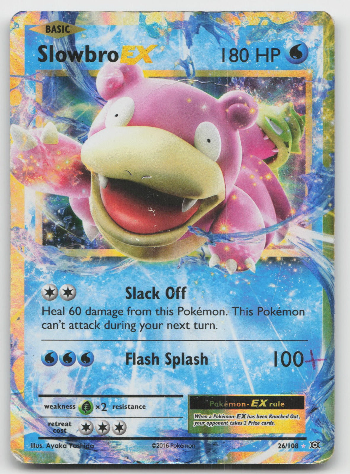 Slowbro EX Holo Ultra Rare XY - Evolutions 26/108 HP