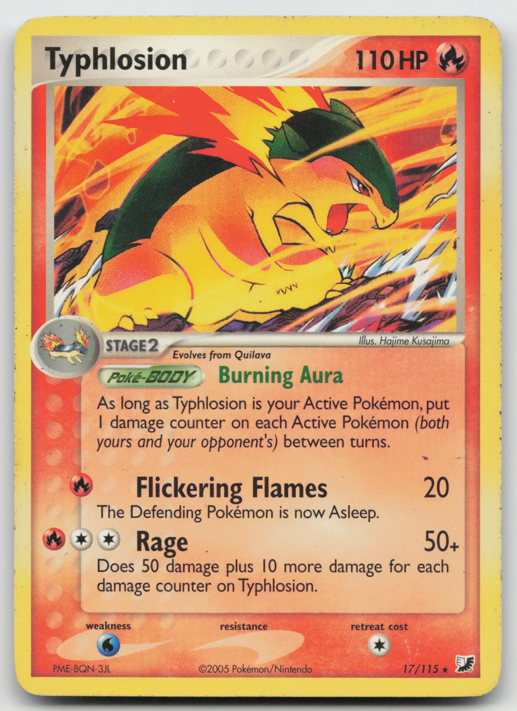 Typhlosion - EX Unseen Forces Rare Normal Deck Exclusives 17/115 HP