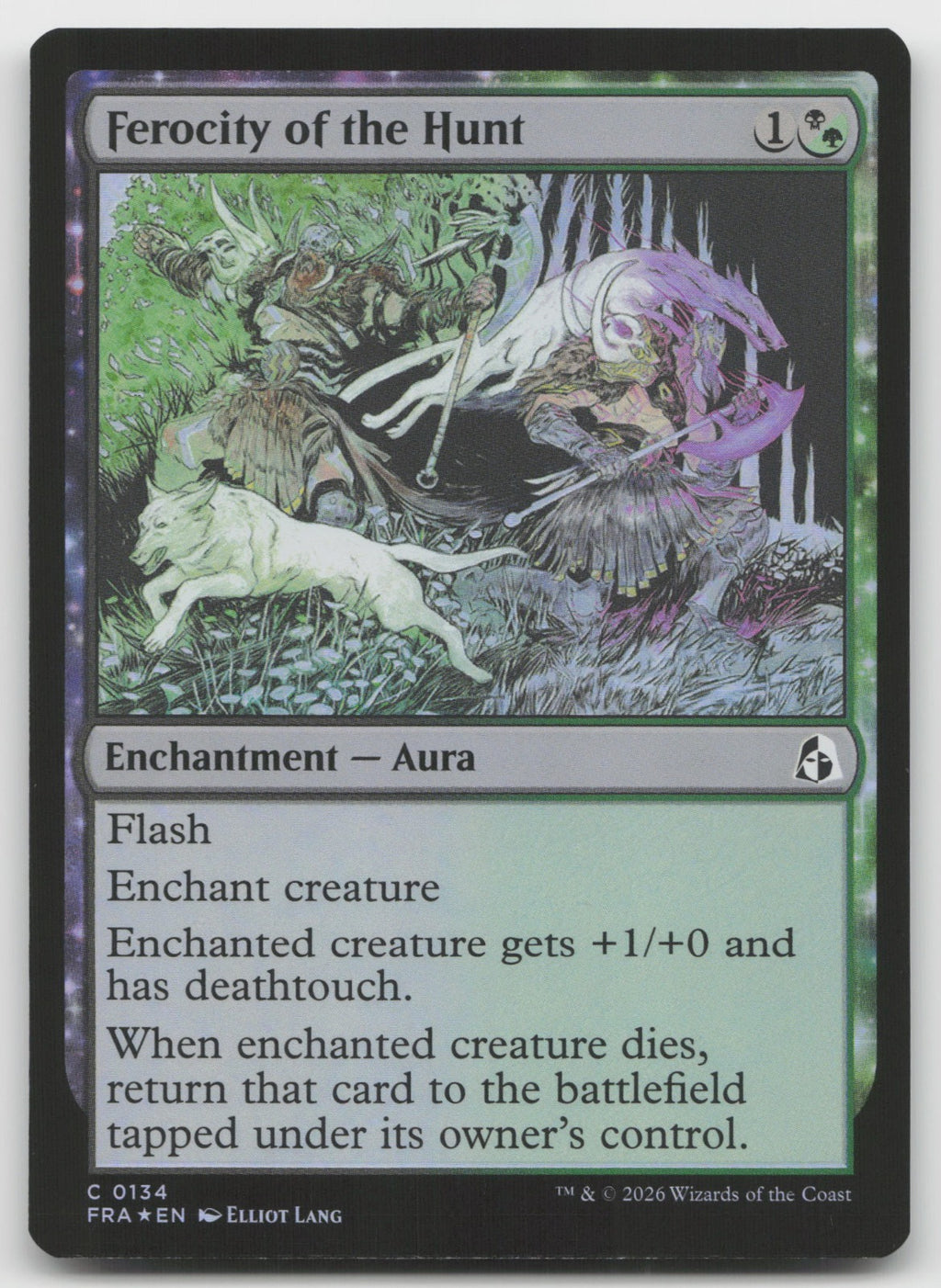 Ferocity of the Hunt C Foil Reality Fracture 134 NM