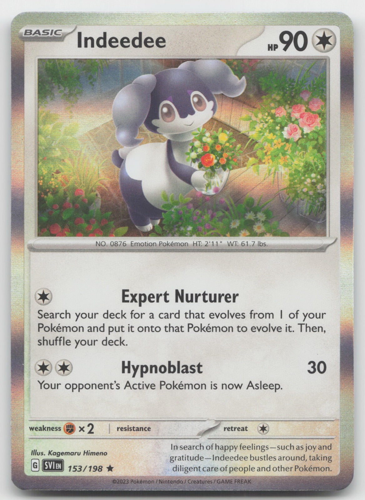 Indeedee Holo Rare SV01: Scarlet & Violet Base Set 153/198 NM