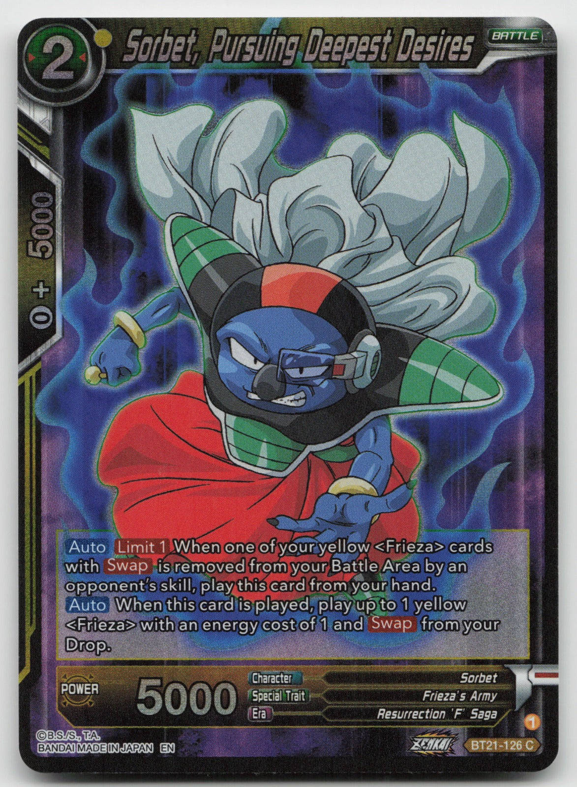 Sorbet, Pursuing Deepest Desires Common Foil Wild Resurgence BT21-126 NM