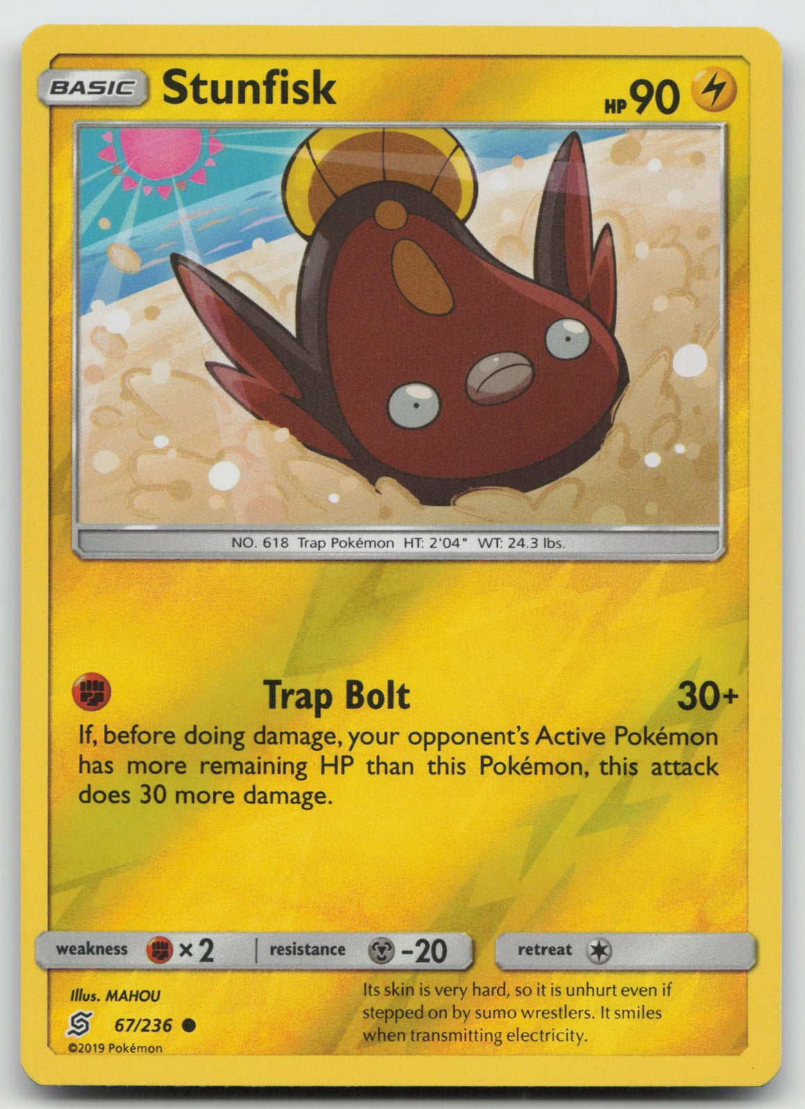 Stunfisk Reverse Holo Common SM - Unified Minds 67/236 NM