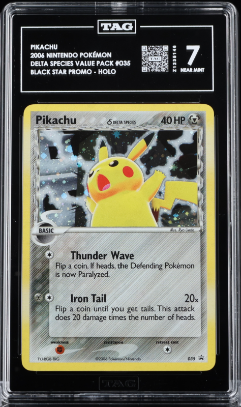 Pikachu (Delta Species) (Value) Nintendo Promos 035 TAG 7 NOT PSA