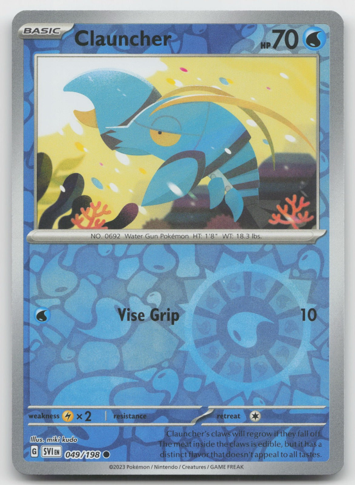 Clauncher Reverse Holo Common SV01: Scarlet & Violet Base Set 049/198 NM