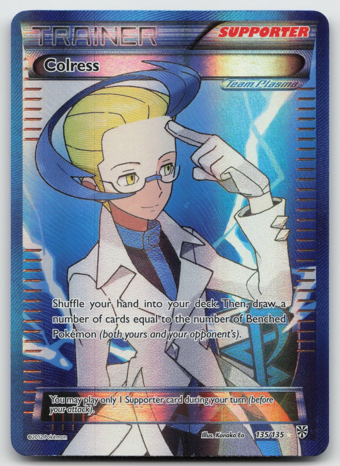 Colress (Team Plasma) (135 Full Art) Ultra Rare Holo Plasma Storm 135/135 LP