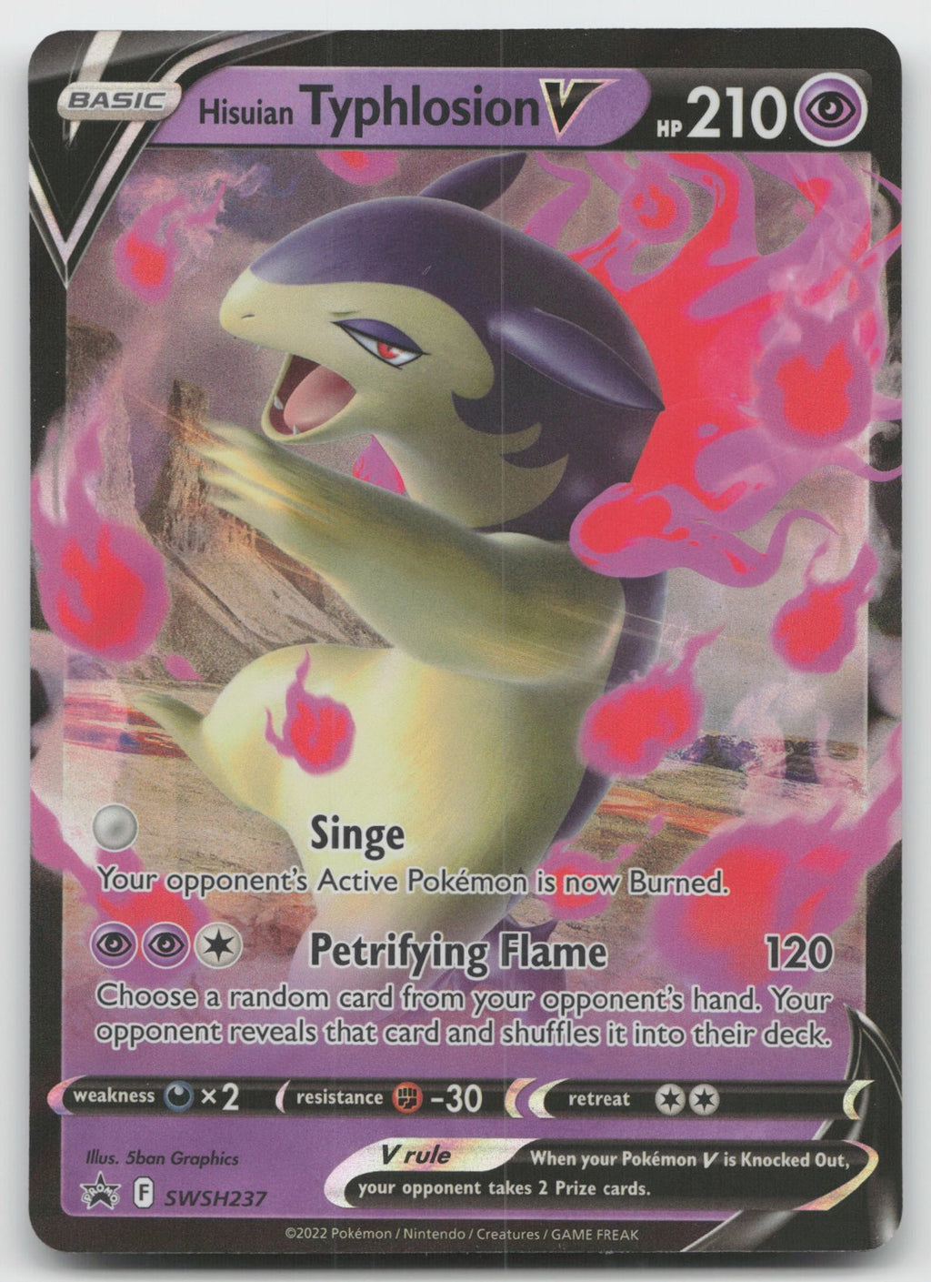 Hisuian Typhlosion V Holo SWSH: Sword & Shield Promo Cards SWSH237 NM